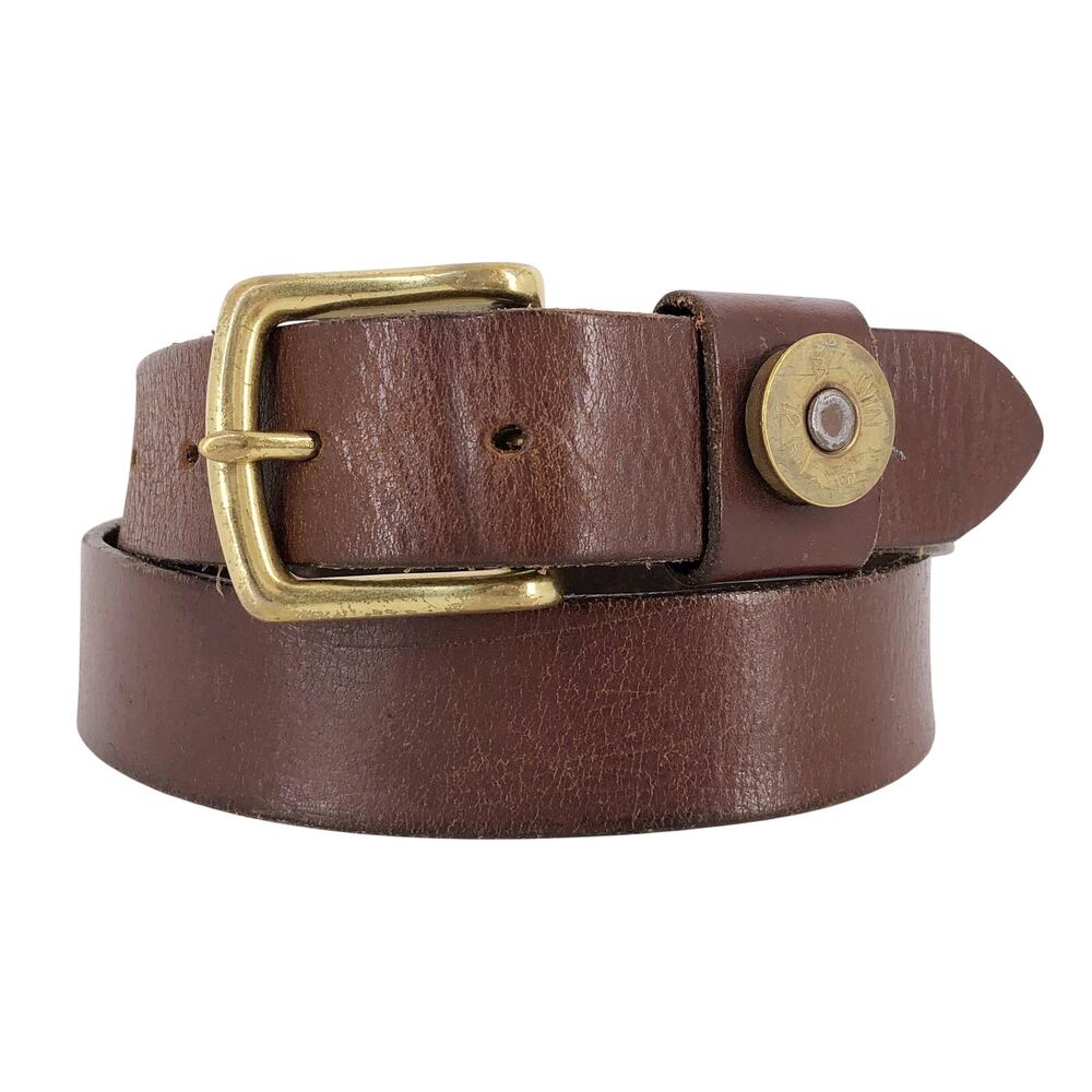 Shotgun shell belt brown leather